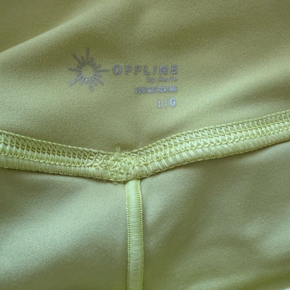 Aerie Light Yellow Athletic Shorts - Picture 3 of 3